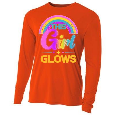 Funny Cute This Girl Glows Cooling Performance Long Sleeve Crew