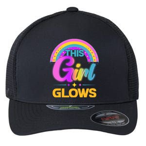 Funny Cute This Girl Glows Flexfit Unipanel Trucker Cap