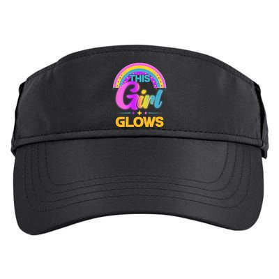 Funny Cute This Girl Glows Adult Drive Performance Visor