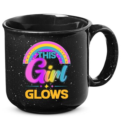 Funny Cute This Girl Glows 15oz Campfire Ceramic Mug
