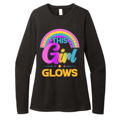 Funny Cute This Girl Glows Womens CVC Long Sleeve Shirt