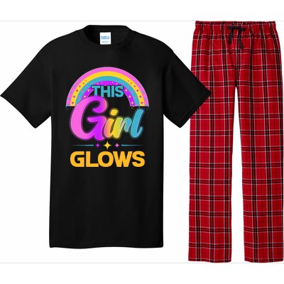 Funny Cute This Girl Glows Pajama Set