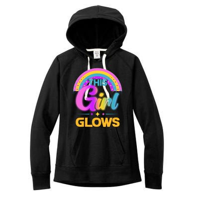 Funny Cute This Girl Glows Women's Fleece Hoodie