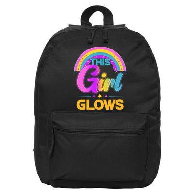 Funny Cute This Girl Glows 16 in Basic Backpack