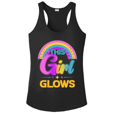 Funny Cute This Girl Glows Ladies PosiCharge Competitor Racerback Tank
