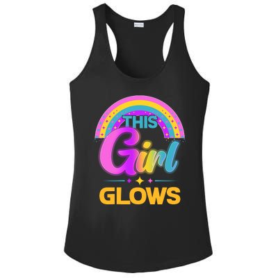 Funny Cute This Girl Glows Ladies PosiCharge Competitor Racerback Tank