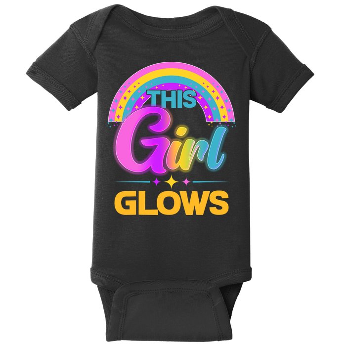 Funny Cute This Girl Glows Baby Bodysuit