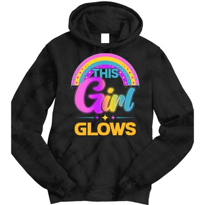 Funny Cute This Girl Glows Tie Dye Hoodie