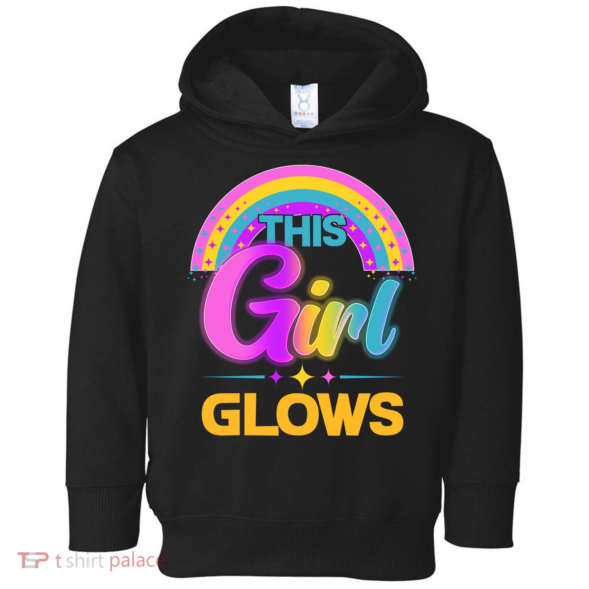 Funny Cute This Girl Glows Toddler Hoodie