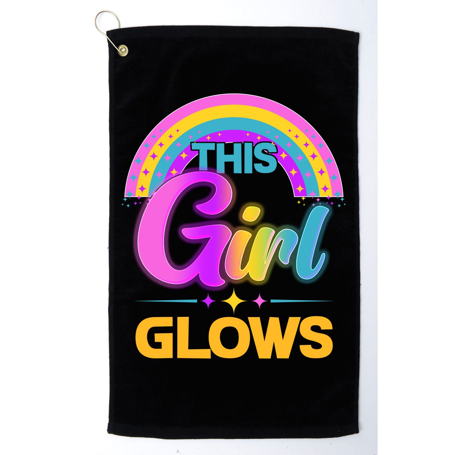 Funny Cute This Girl Glows Golf Towel