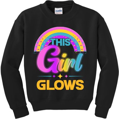 Funny Cute This Girl Glows Kids Sweatshirt
