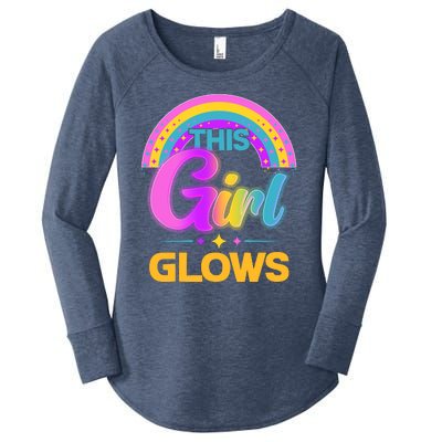 Funny Cute This Girl Glows Women's Perfect Tri Tunic Long Sleeve Shirt