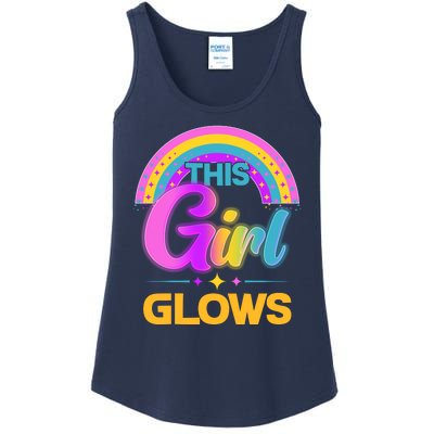 Funny Cute This Girl Glows Ladies Essential Tank