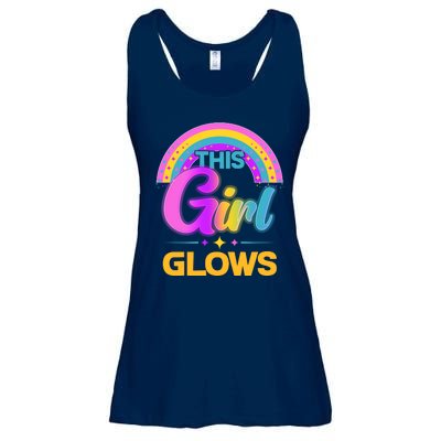 Funny Cute This Girl Glows Ladies Essential Flowy Tank