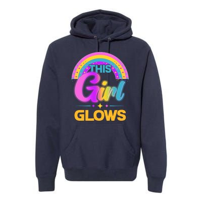 Funny Cute This Girl Glows Premium Hoodie