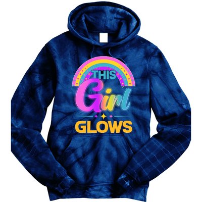 Funny Cute This Girl Glows Tie Dye Hoodie