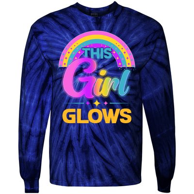 Funny Cute This Girl Glows Tie-Dye Long Sleeve Shirt