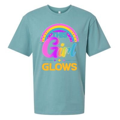 Funny Cute This Girl Glows Sueded Cloud Jersey T-Shirt