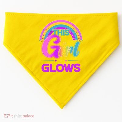 Funny Cute This Girl Glows USA-Made Doggie Bandana