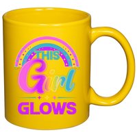 Funny Cute This Girl Glows 11oz C Handle Ceramic Mug