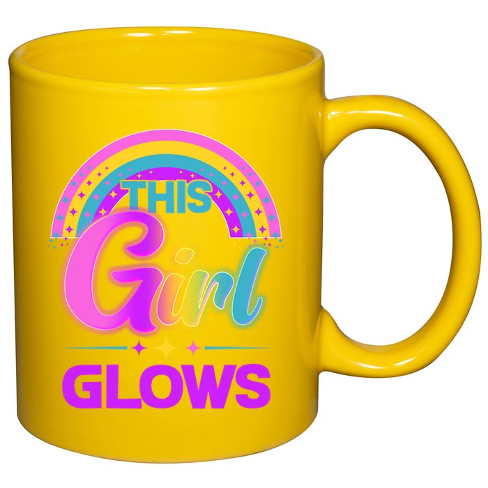 Funny Cute This Girl Glows 11oz C Handle Ceramic Mug