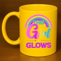 Funny Cute This Girl Glows 11oz C Handle Ceramic Mug