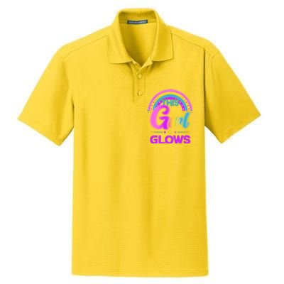 Funny Cute This Girl Glows Dry Zone Grid Polo