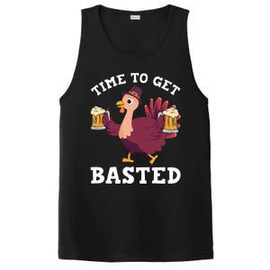 Funny Cute Thanksgiving Time To Get Basted Turkey Gift PosiCharge Competitor Tank