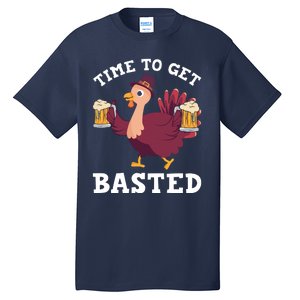 Funny Cute Thanksgiving Time To Get Basted Turkey Gift Tall T-Shirt