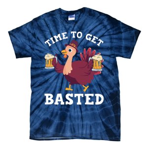 Funny Cute Thanksgiving Time To Get Basted Turkey Gift Tie-Dye T-Shirt