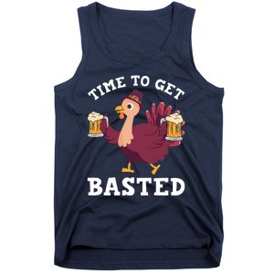 Funny Cute Thanksgiving Time To Get Basted Turkey Gift Tank Top