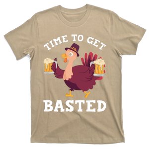 Funny Cute Thanksgiving Time To Get Basted Turkey Gift T-Shirt