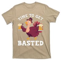 Funny Cute Thanksgiving Time To Get Basted Turkey Gift T-Shirt