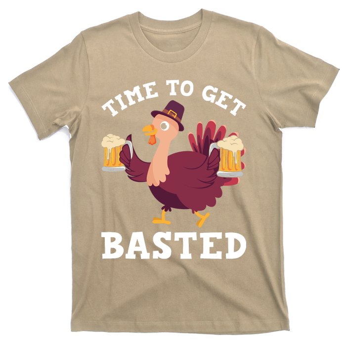 Funny Cute Thanksgiving Time To Get Basted Turkey Gift T-Shirt