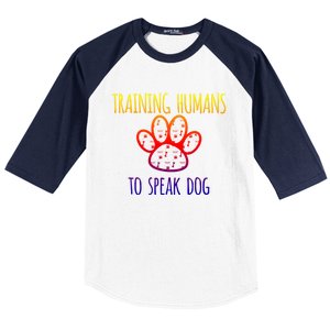 Funny Canine Training Great Gift Dog Trainer Gift Cool Gift Baseball Sleeve Shirt