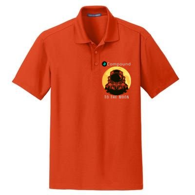 Funny Compound To The Moon Crypto Merch Compound Crypto Is My Retirement Dry Zone Grid Polo