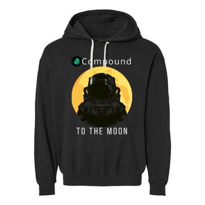 Funny Compound To The Moon Crypto Merch Compound Crypto Is My Retirement Garment-Dyed Fleece Hoodie