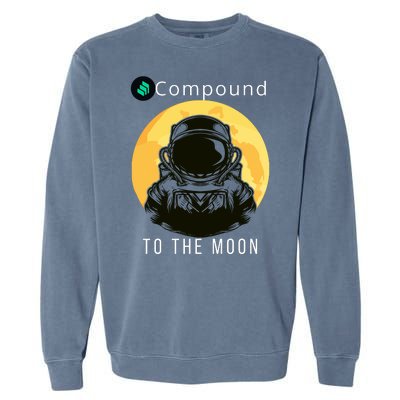 Funny Compound To The Moon Crypto Merch Compound Crypto Is My Retirement Garment-Dyed Sweatshirt