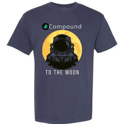 Funny Compound To The Moon Crypto Merch Compound Crypto Is My Retirement Garment-Dyed Heavyweight T-Shirt