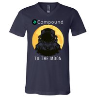 Funny Compound To The Moon Crypto Merch Compound Crypto Is My Retirement V-Neck T-Shirt