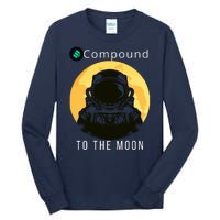 Funny Compound To The Moon Crypto Merch Compound Crypto Is My Retirement Tall Long Sleeve T-Shirt