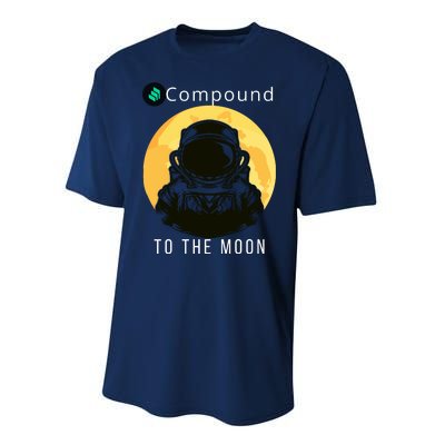 Funny Compound To The Moon Crypto Merch Compound Crypto Is My Retirement Performance Sprint T-Shirt