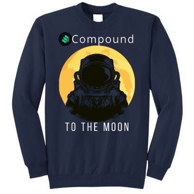 Funny Compound To The Moon Crypto Merch Compound Crypto Is My Retirement Tall Sweatshirt