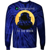 Funny Compound To The Moon Crypto Merch Compound Crypto Is My Retirement Tie-Dye Long Sleeve Shirt