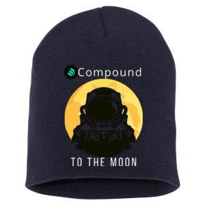 Funny Compound To The Moon Crypto Merch Compound Crypto Is My Retirement Short Acrylic Beanie