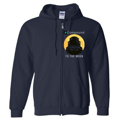 Funny Compound To The Moon Crypto Merch Compound Crypto Is My Retirement Full Zip Hoodie