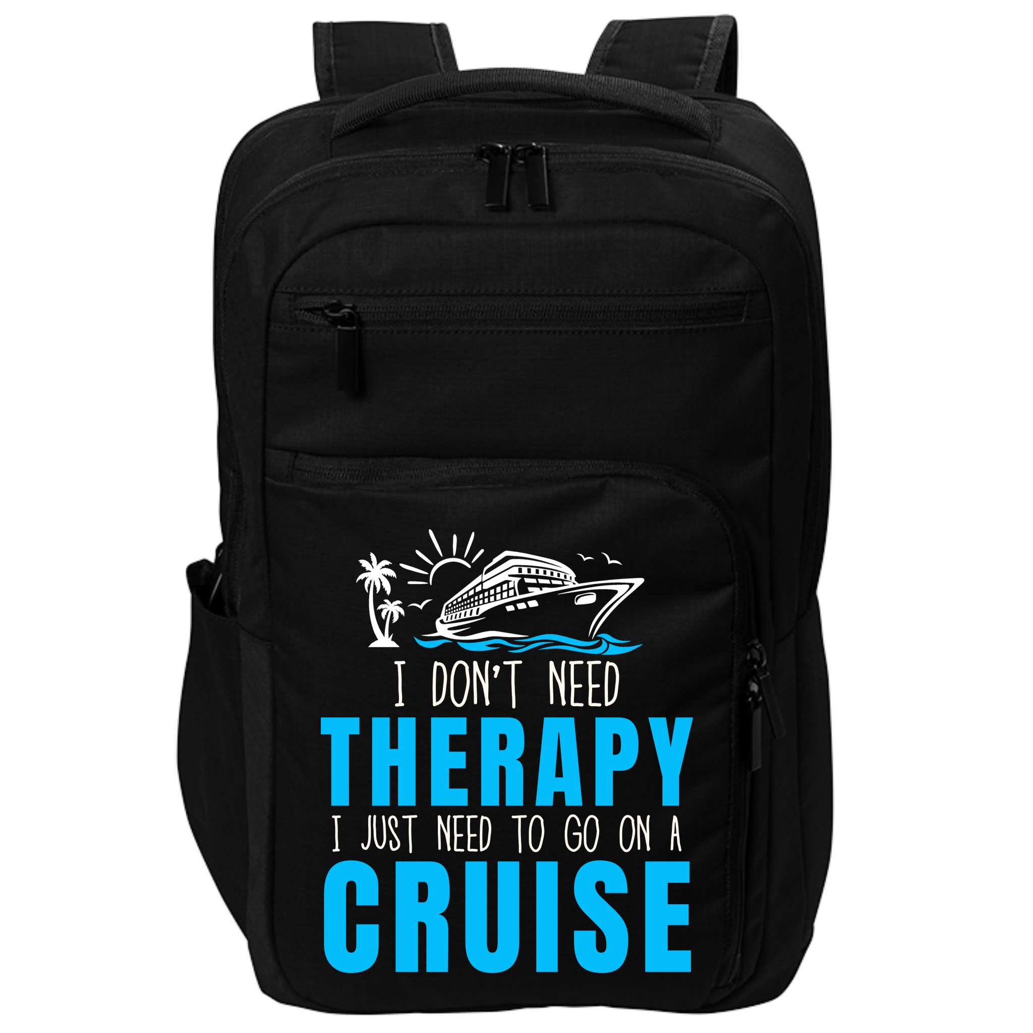 Funny Cruise Therapy Cruise Squad Family Cruise Vacation Cruise Ship Cruising Impact Tech Backpack