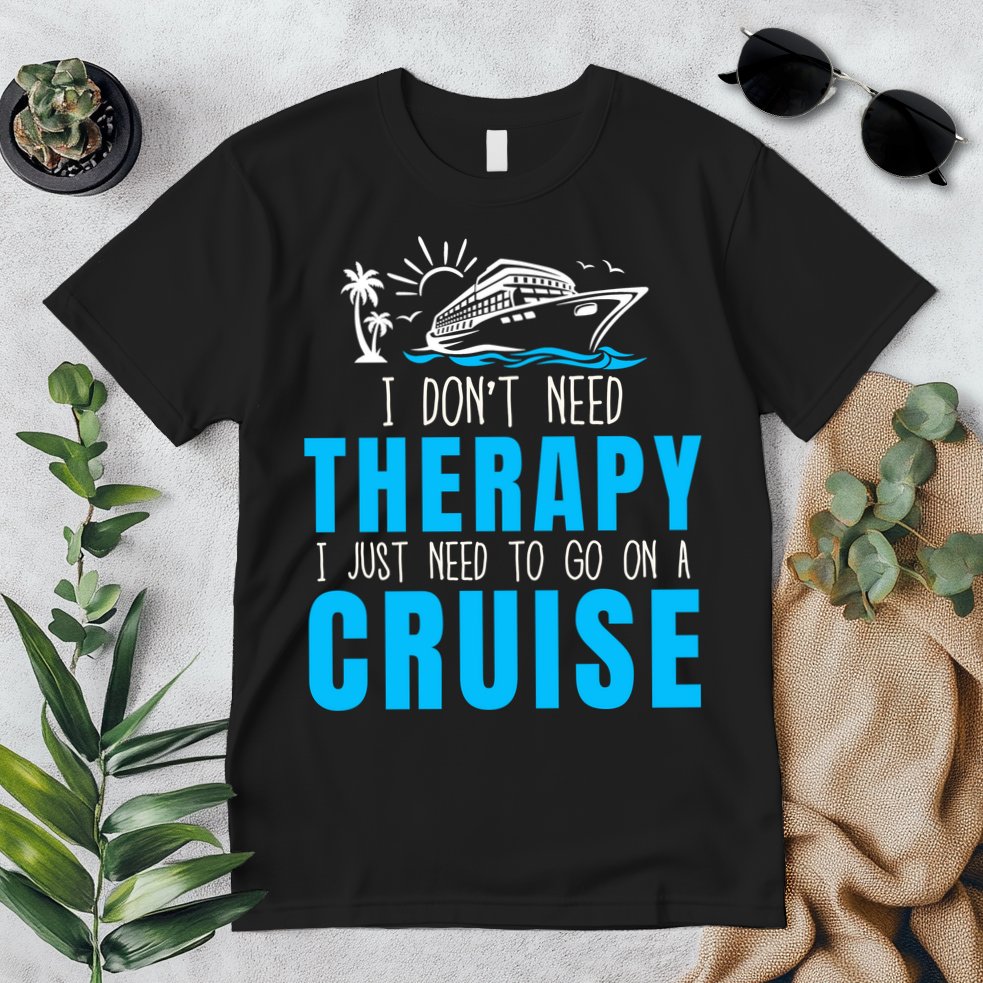 Funny Cruise Therapy Cruise Squad Family Cruise Vacation Cruise Ship Cruising Premium T-Shirt
