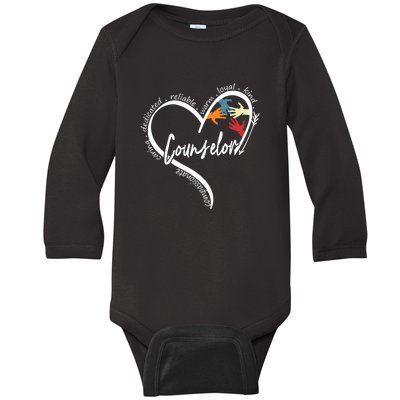 Funny Counselor Tops Back To School Baby Long Sleeve Bodysuit