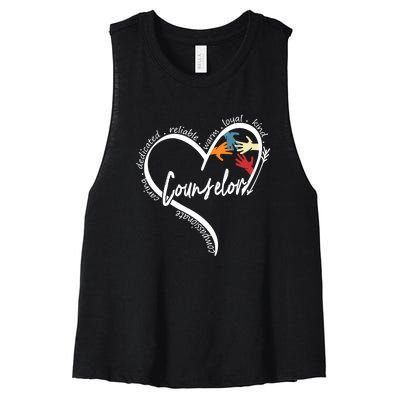 Funny Counselor Tops Back To School Women's Racerback Cropped Tank